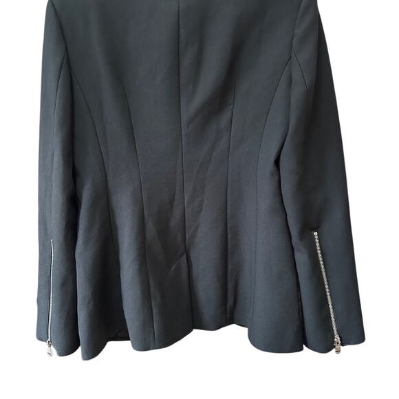 Cinq‎ à Sept- Kym Zipper Cuff Blazer Black Size 8 Formal Corporate Interview - Picture 12 of 14